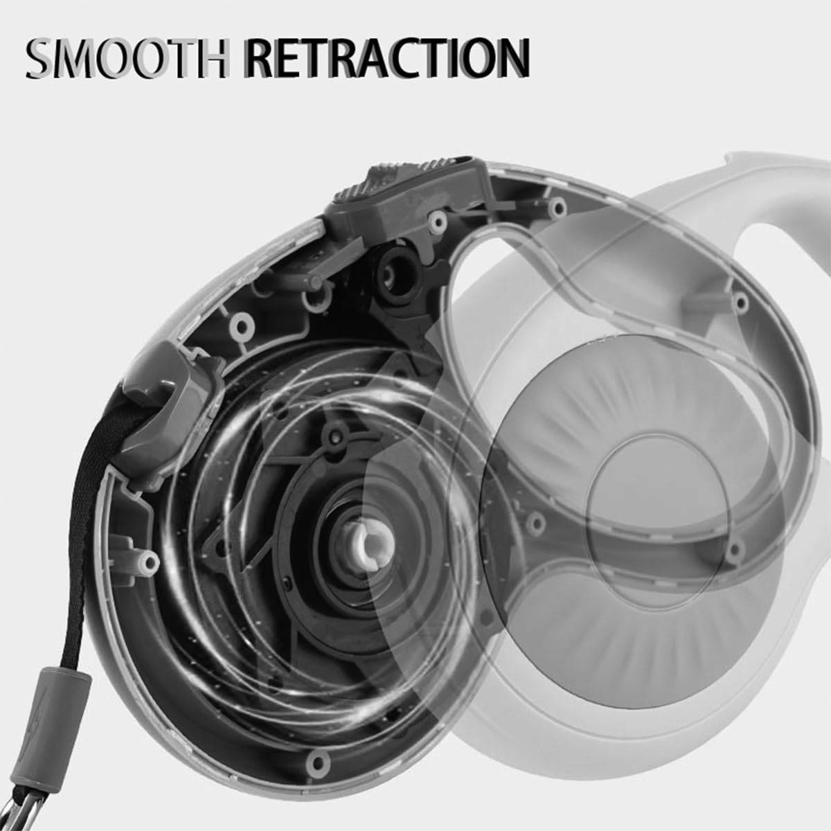 Laisse pour chien,Laisse rétractable pour chien à 360°, anti-emmêlement, frein à une main, laisse en nylon robuste de 3 m-Lytech - Image 3