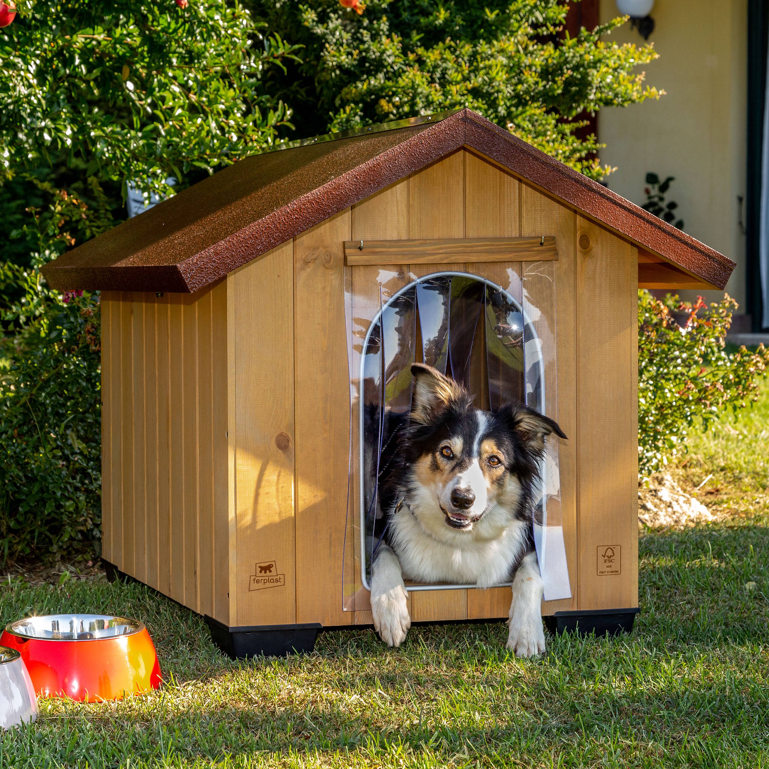 Ferplast - Ferplast Porte pour niche pour chiens modèle DOMUS EXTRA LARGE, BAITA 100 et BAITA 120, CANADA 6, porte pour niches d'extérieur, PVC transparent, - Image 3
