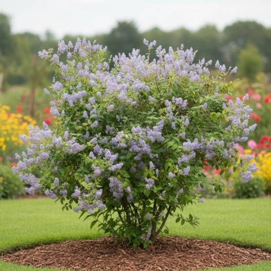 Céanothe, Lilas de Californie Gloire de Versailles à fleurs Bleue - feuillage Caduc - Pot de 7,5L - 40/60 cm- hauteur à maturité De 2,50 m à 3,00 m - Image 3