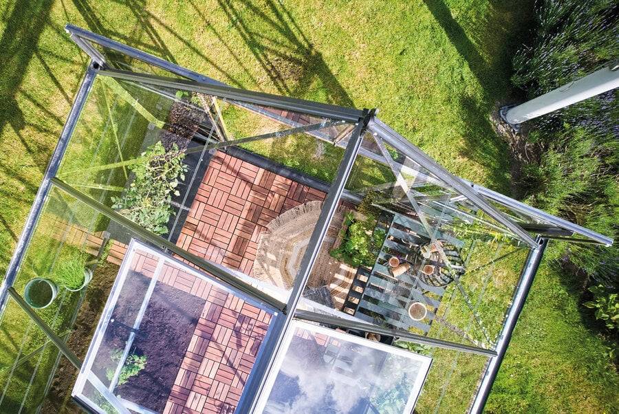 Halls - Serre en verre horticole 11,2 m² ICON 8 + embase, aluminium - Halls - Image 2