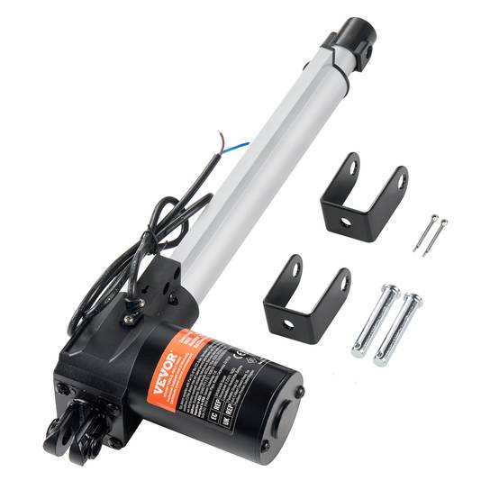 VEVOR Actionneur linéaire 12V 250mm 6000N 5mm/s, IP44, pour portes électriques, machines industrielles, navires. - Image 1