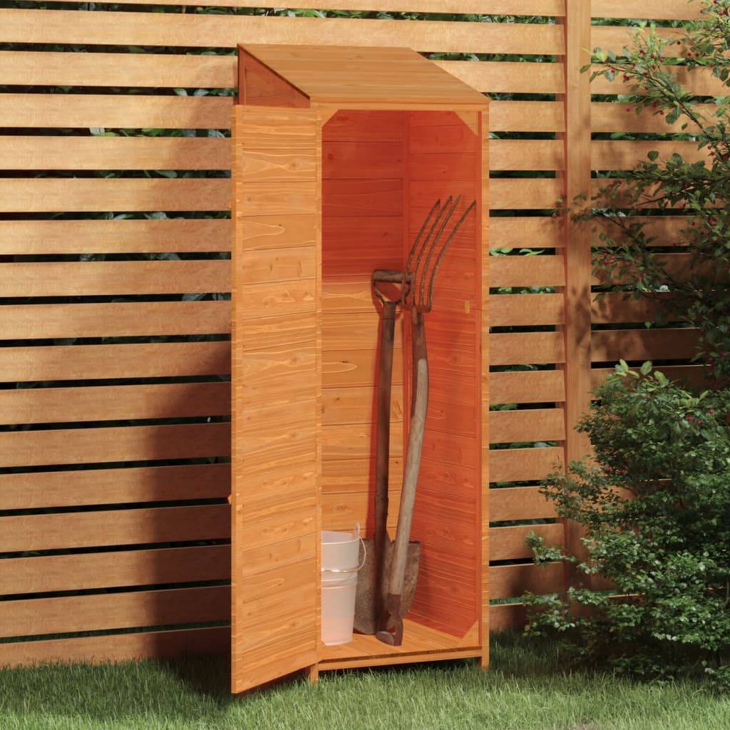 Abri de jardin 0.29m² - Cabane de jardin - Remise de jardin Marron 55x52x174,5 cm Bois de sapin solide MAISON CHIC - Image 3
