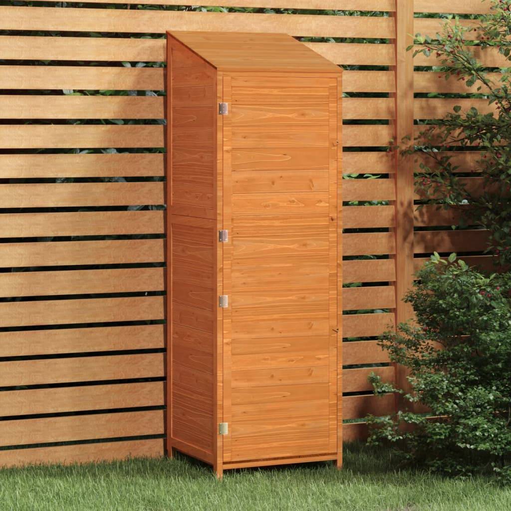Abri de jardin 0.29m² - Cabane de jardin - Remise de jardin Marron 55x52x174,5 cm Bois de sapin solide MAISON CHIC - Image 2