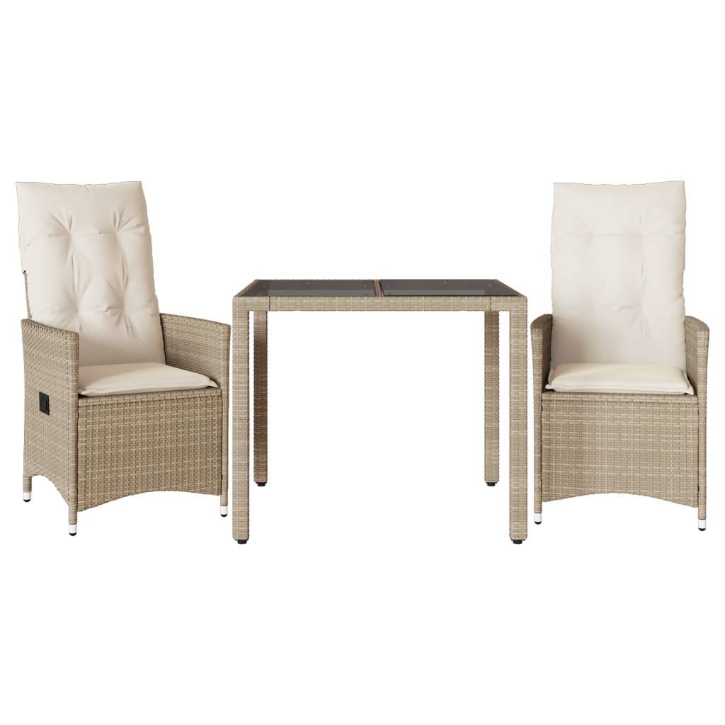 ComfortXL - Salon de Jardin 2 Personnes en Résine Tressée Beige Fauteuils Inclinables – ComfortXL Outdoor Living - Image 2