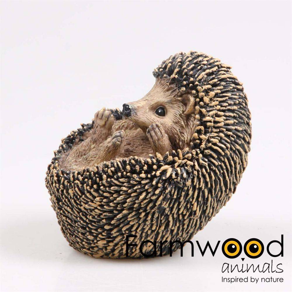 Farmwood Animals - Hérisson en boule en résine 12 x 11 x 12 cm - Image 3