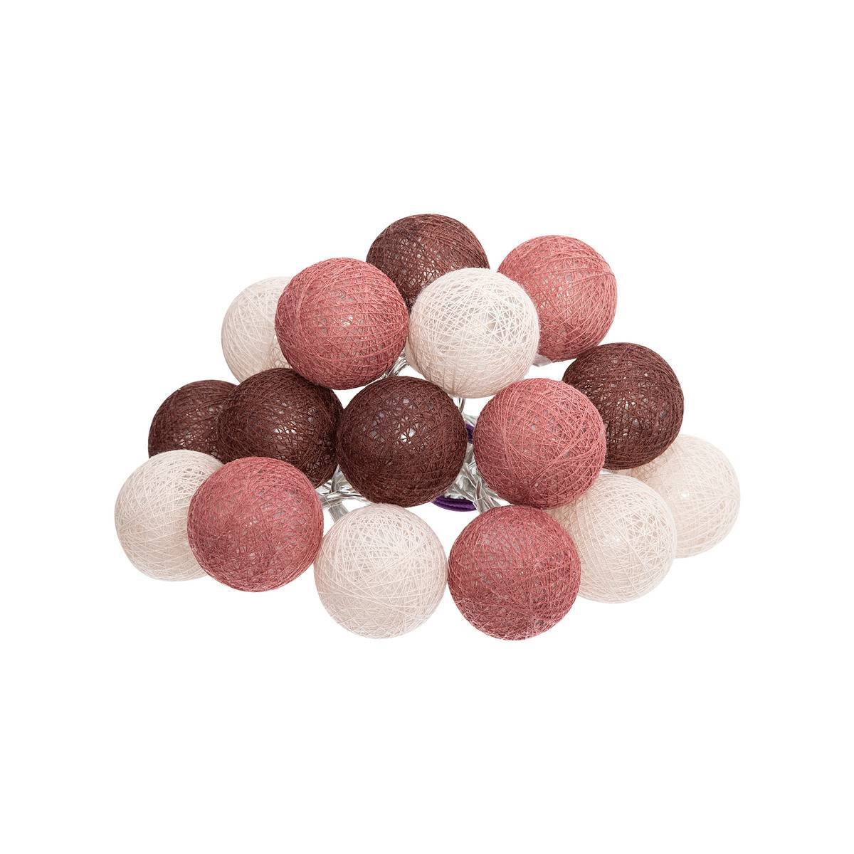 Atmosphera - Guirlande Led pile 16 boules "Dune" D3,5cm - Atmosphera Créateur d'intérieur - Image 1