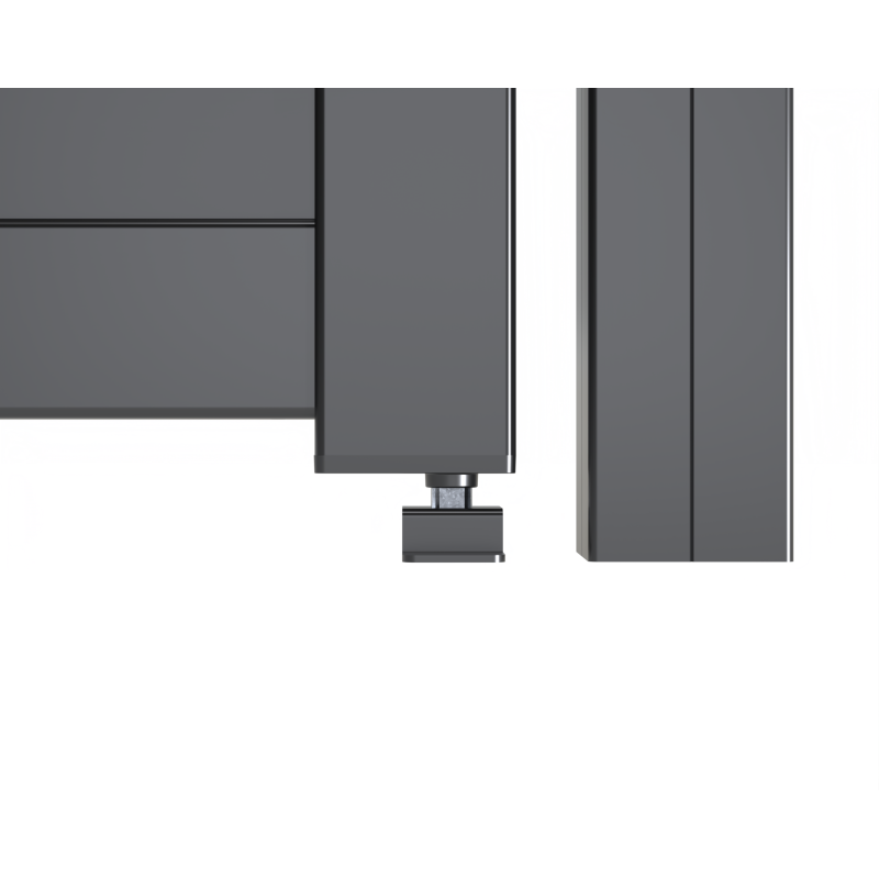 Portail battant Aluminium Plein - Largeur 3m - Hauteur 1m90 – Gris anthracite - Prêt à poser - Easy Clôture - Image 4