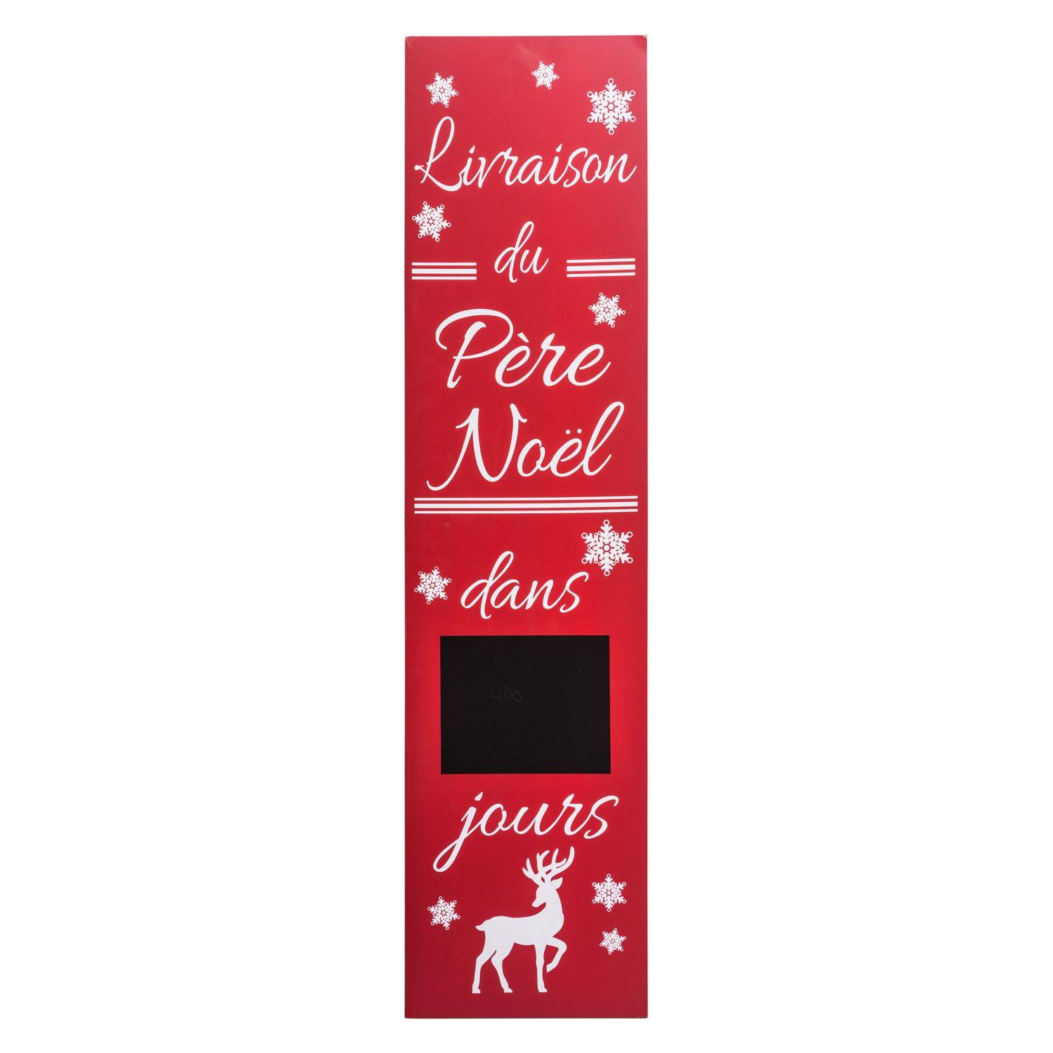 Fééric Lights & Christmas - Calendrier de l'Avent Pancarte en bois - H. 120 cm - Rouge - Féérie Lights & Christmas