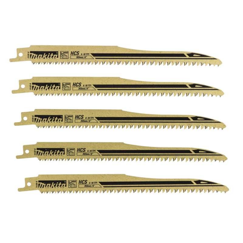 Lot de 5 Lames de scie sabre Super Express MAKITA B-05153 pour bois Makita