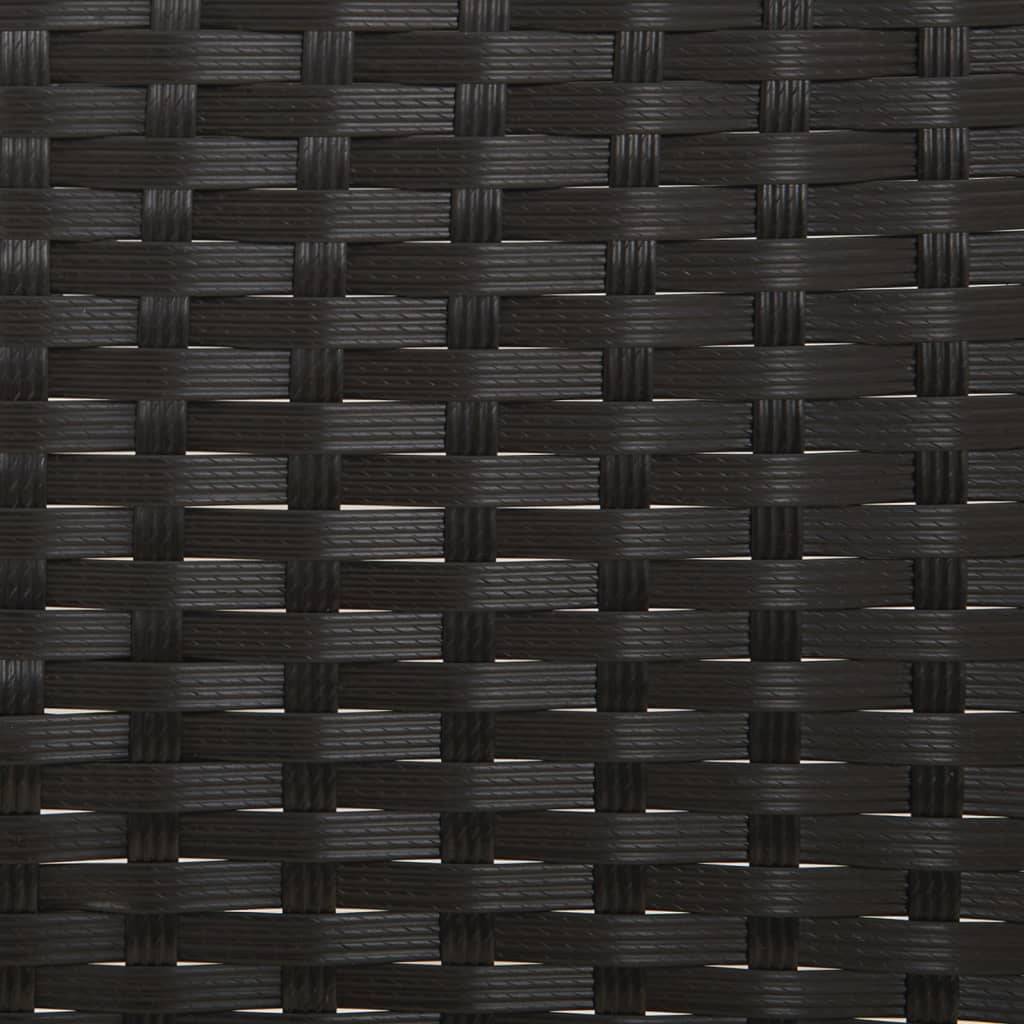 Helloshop26 - Banc de jardin meuble de patio d'extérieur terrasse à 3 places 140 x 51 x 85 cm avec coussins noir résine tressée - Image 5