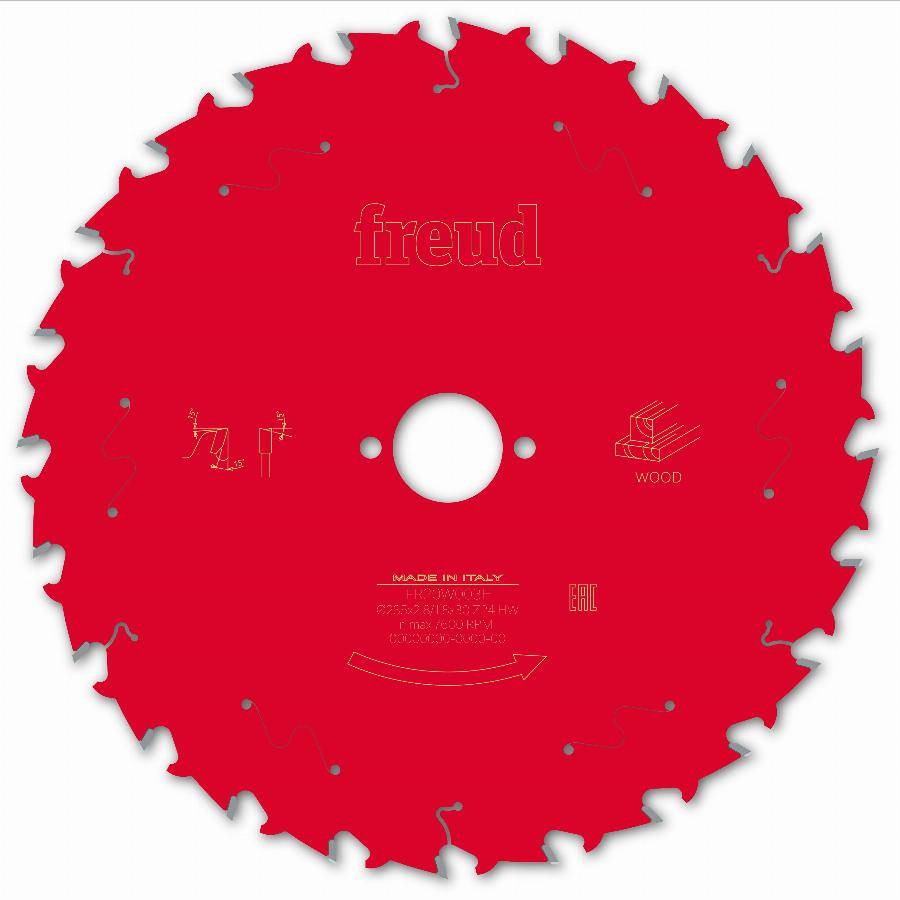 Lame pour scie circulaire portative FREUD - Ø235 2,8/1,8 AL30 Z24 BA 15° - F03FS09733 -FR20W003H - Image 1