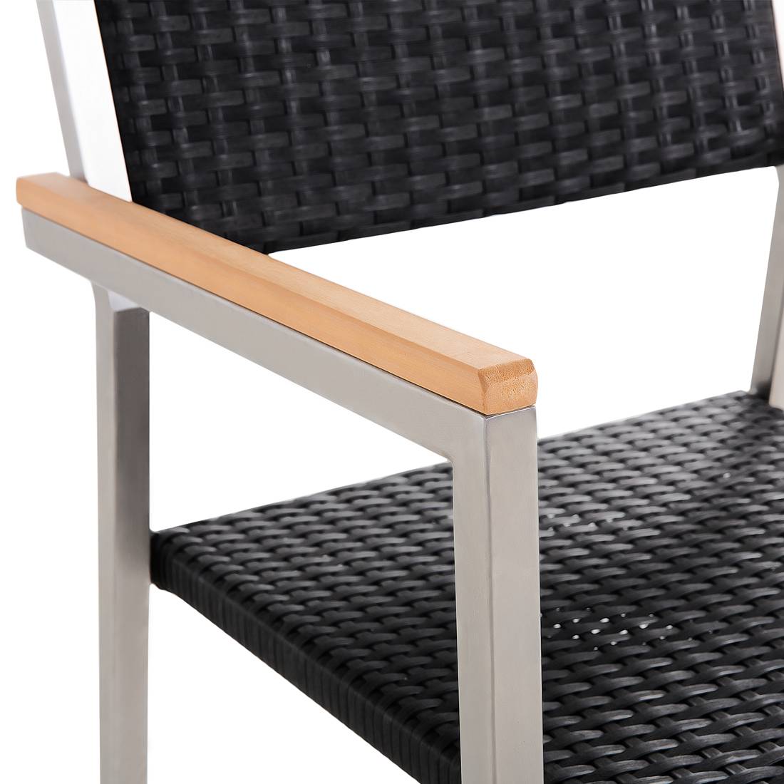 Beliani - Chaise de salle à manger Polyrotin Noir GROSSETO Beliani - Image 4