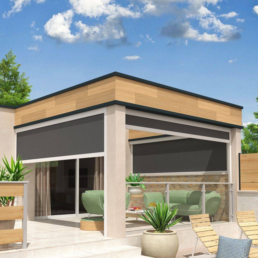 Intersun - Coffre à coulisses pour pergola LOLITE 3,00x2,50 M (Motorisé à Télécommande - Blanc - Gris Graphite) - INTERSUN - Image 1