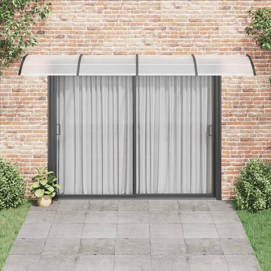 Très Grande Marquise de Porte 4m Polycarbonate Transparent Abri pour Façade Noir 400x75 cm – ComfortXL Outdoor Living - Image 3