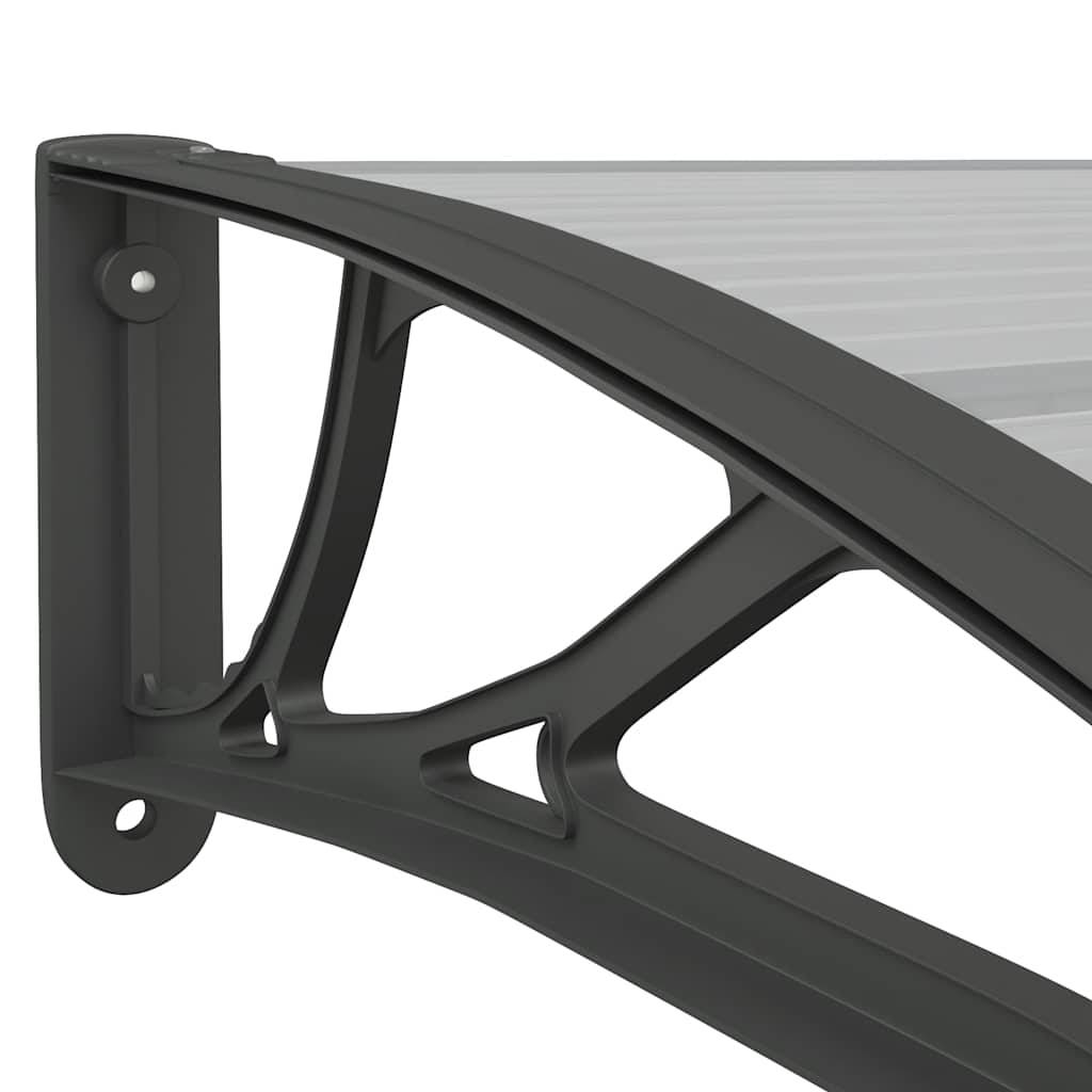 Très Grande Marquise de Porte 4m Polycarbonate Transparent Abri pour Façade Noir 400x75 cm – ComfortXL Outdoor Living - Image 6