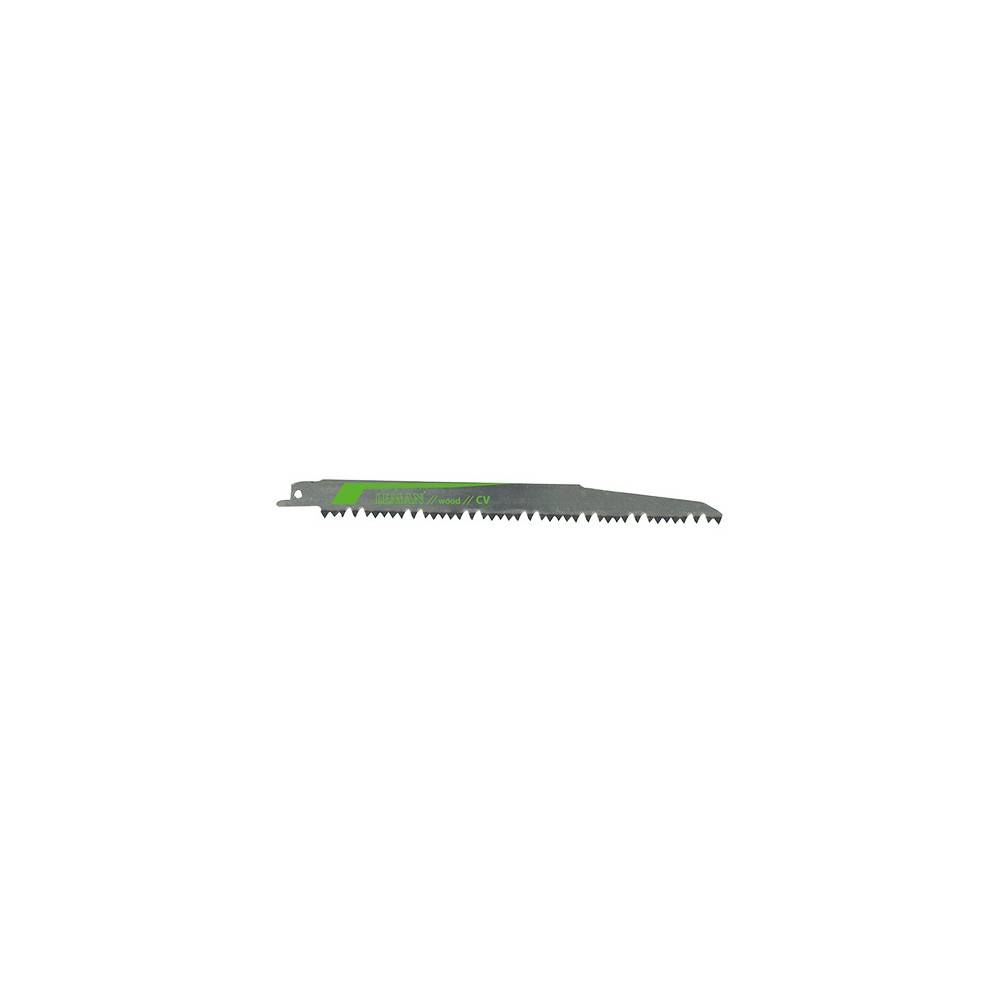 2 lames de scie sabre CV - Lu. 210 mm pas 5 mm - coupe grossière pour bois - LEMAN - 7704.02 - Image 1