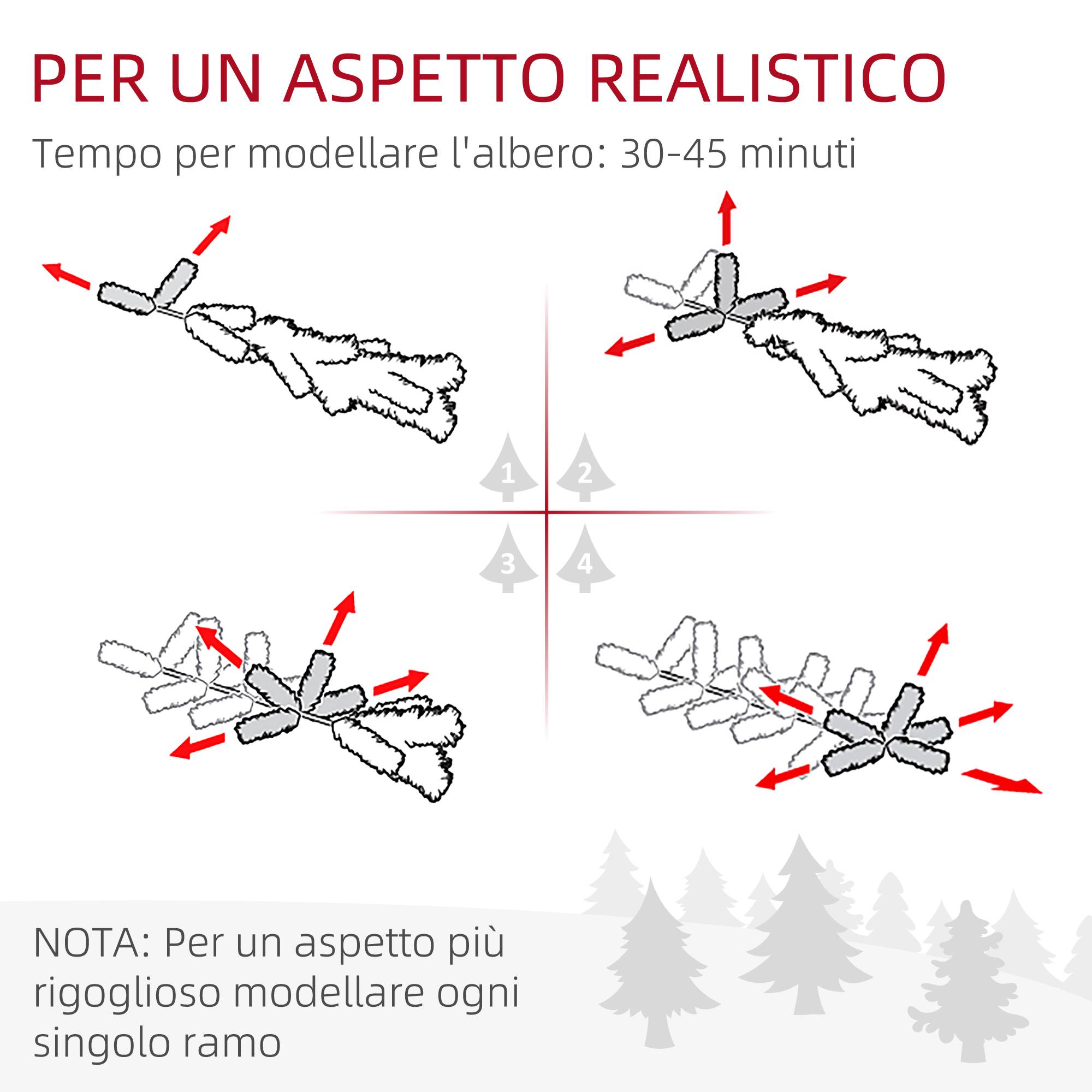 Sapin de Noël artificiel de 210 cm avec 687 branches, design haut et étroit avec base pliable, vert - Image 9