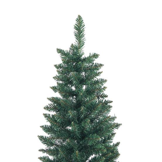 Sapin de Noël artificiel de 210 cm avec 687 branches, design haut et étroit avec base pliable, vert - Image 10
