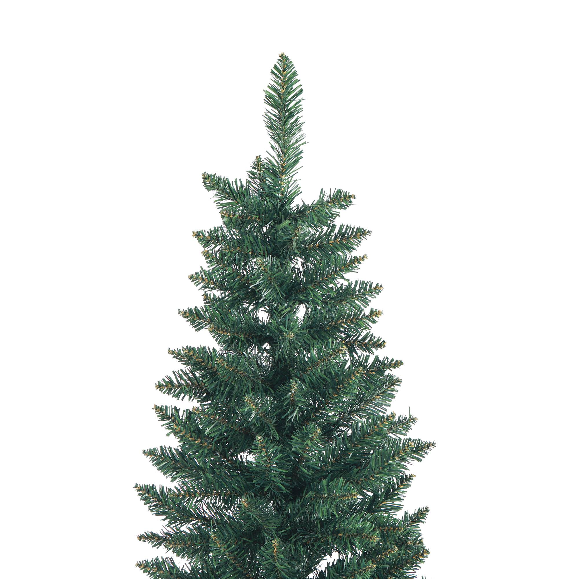 Sapin de Noël artificiel de 210 cm avec 687 branches, design haut et étroit avec base pliable, vert - Image 10