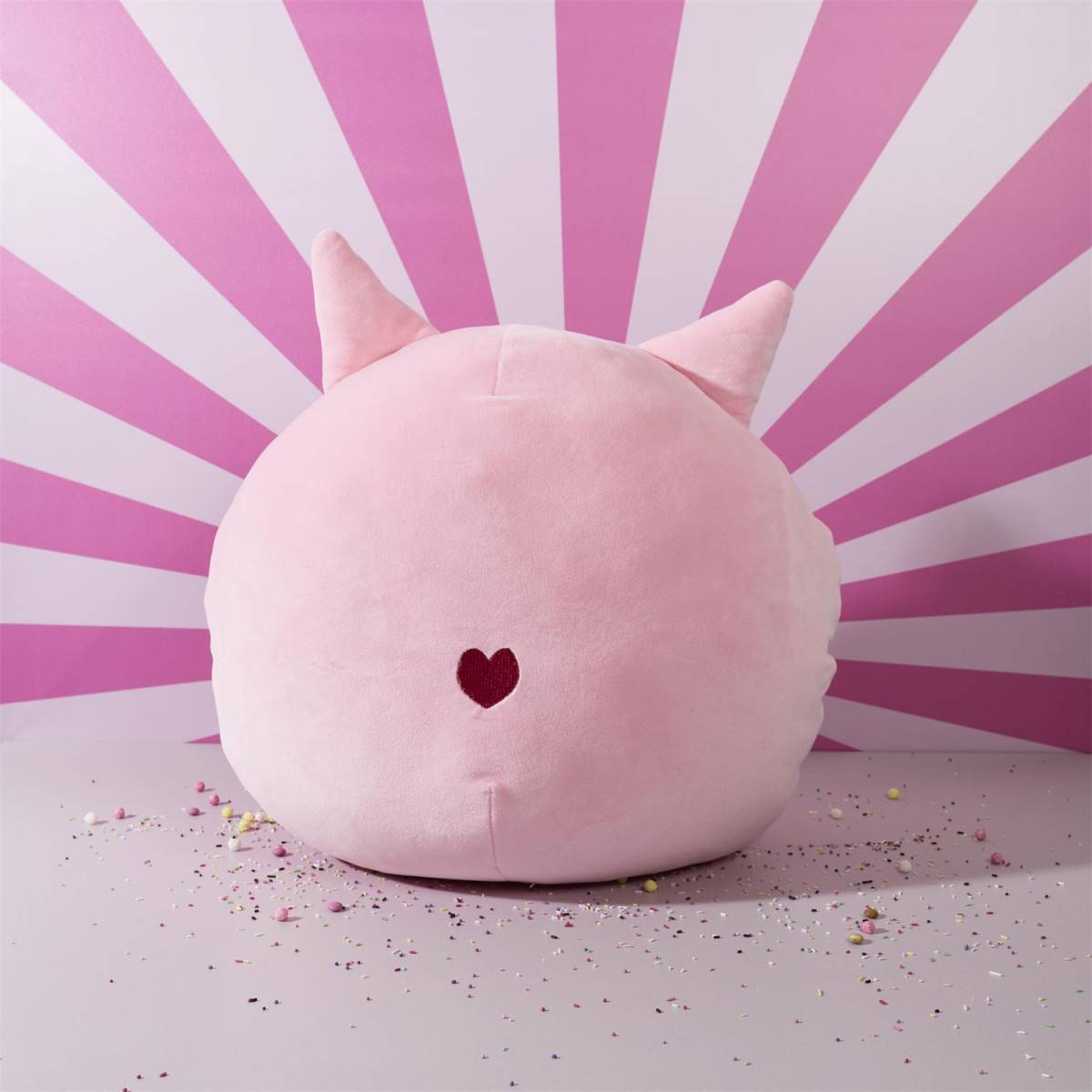 The Concept Factory - Peluche Enfant Chat "Kawaii" 42cm Rose - Image 4