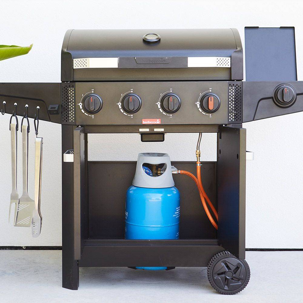 Barbecook - Barbecue à gaz Luca 412 + réchaud latéral - Noir - Image 5