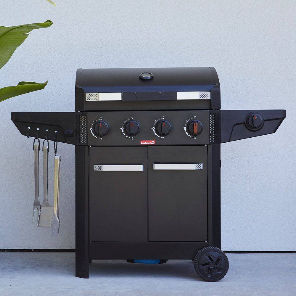 Barbecook - Barbecue à gaz Luca 412 + réchaud latéral - Noir - Image 2