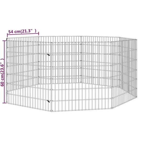 Vidaxl - Enclos pour animaux en liberté 8 panneaux 54x60cm fer galvanisé vidaXL 171574 - Image 9