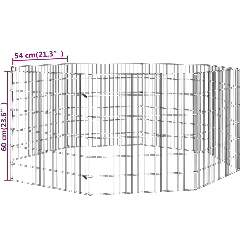 Vidaxl - Enclos pour animaux en liberté 8 panneaux 54x60cm fer galvanisé vidaXL 171574 - Image 3