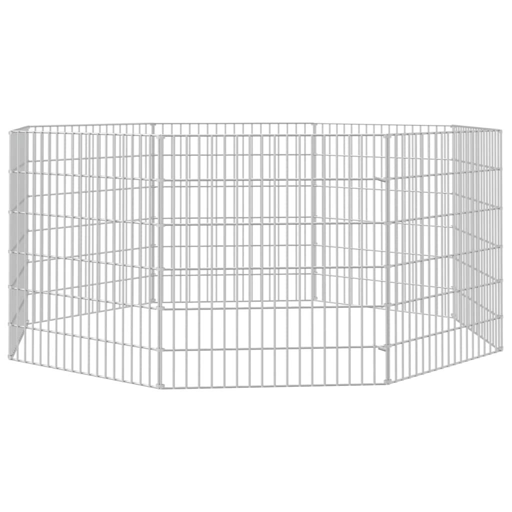 Vidaxl - Enclos pour animaux en liberté 8 panneaux 54x60cm fer galvanisé vidaXL 171574 - Image 5