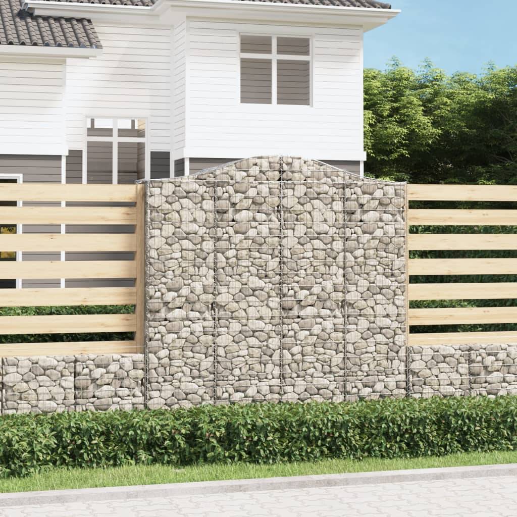 Vidaxl - Panier de gabions arqué 200x50x200/220 cm Fer galvanisé vidaXL 153400 - Image 1
