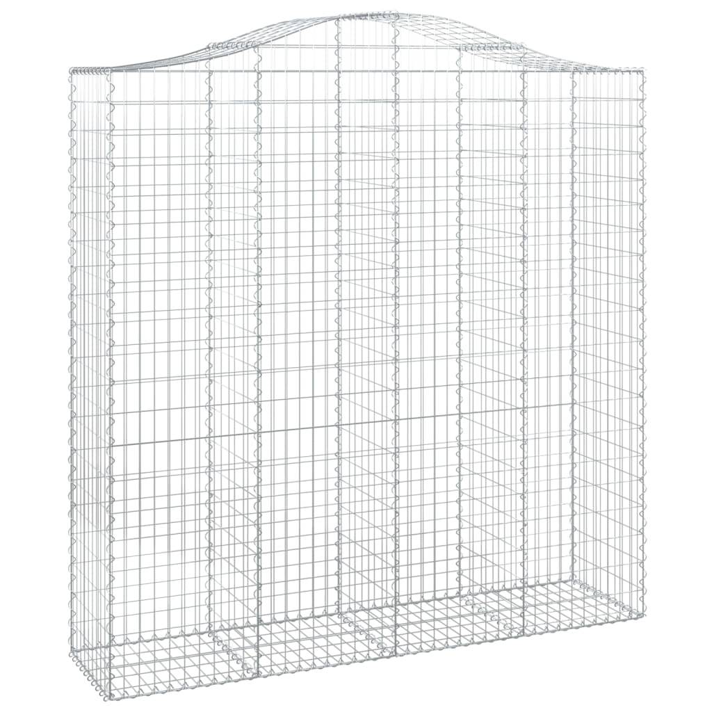 Vidaxl - Panier de gabions arqué 200x50x200/220 cm Fer galvanisé vidaXL 153400 - Image 2