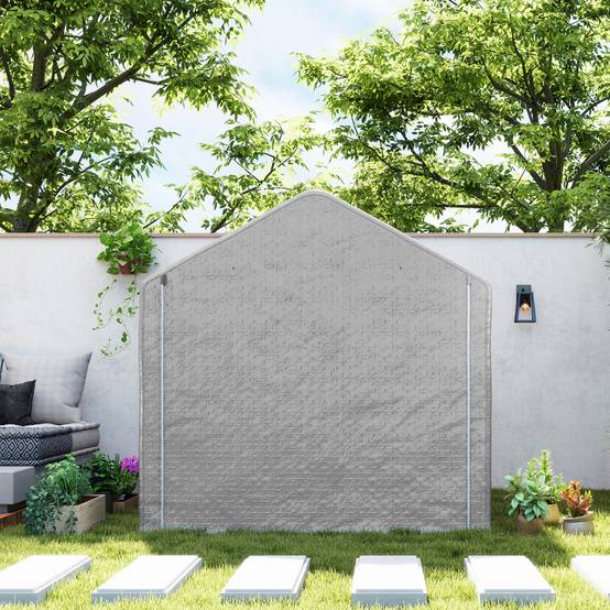 Abri Vélo Extérieur 2 x 2 x 2 m Cadre en Acier Galvanisé Imperméable et Résistant aux UV - Image 10