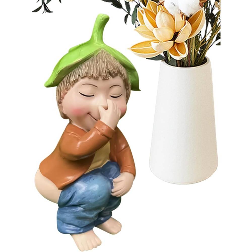 Sujet de decoration - Nain de jardin clown - Statue de cuvette de toilette en résine - Décoration extérieure humoristique - 13 cm - Living123 - Image 4