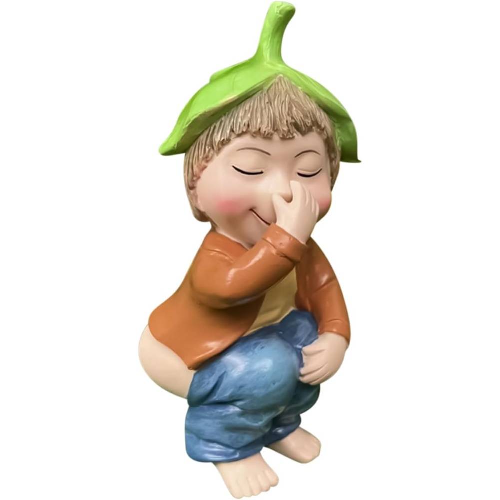 Sujet de decoration - Nain de jardin clown - Statue de cuvette de toilette en résine - Décoration extérieure humoristique - 13 cm - Living123 - Image 1