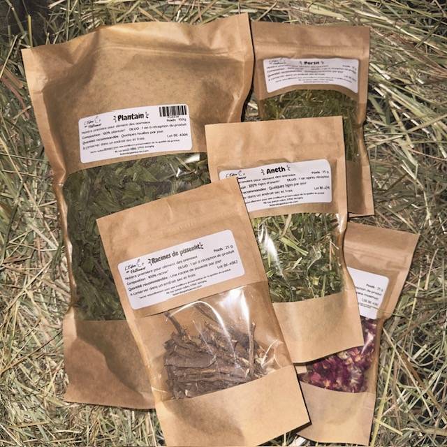 Moyen Vracky - Kit de nourriture et friandises pour lapins et rongeurs - 100% naturel - L'Eden des Pattounes