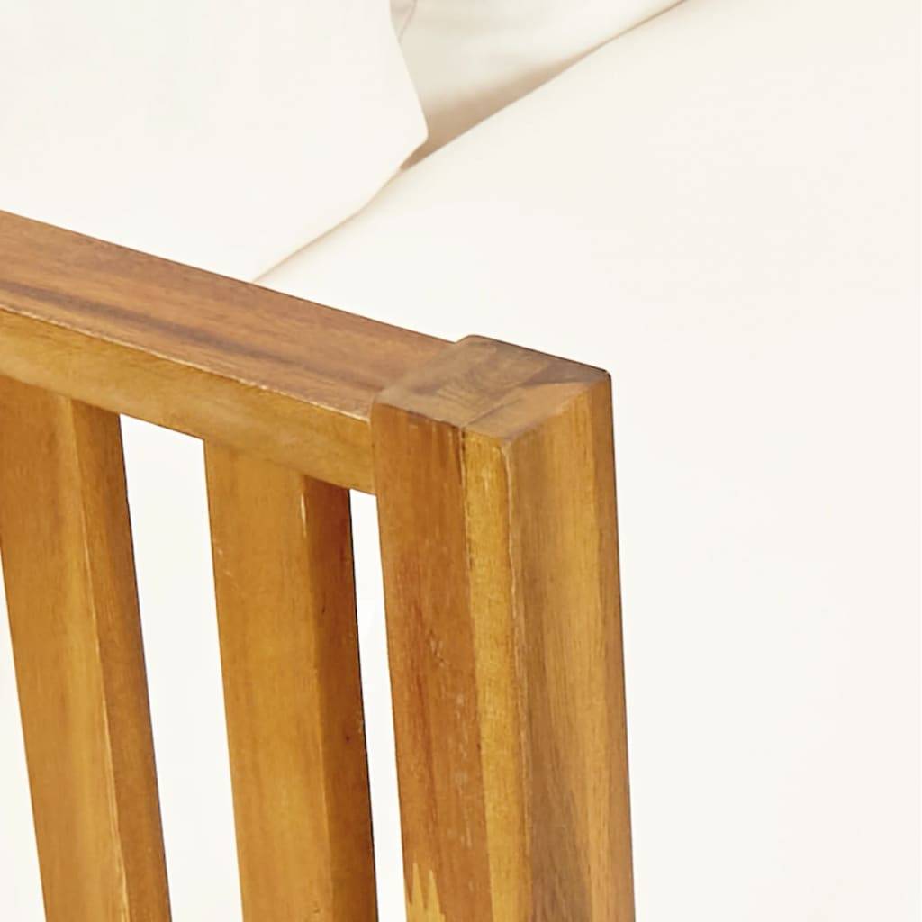 PANGIVO - Banc de jardin bois d'acacia naturel et crème 179 x 66 x 68.5 cm - PANGIVO - Image 7