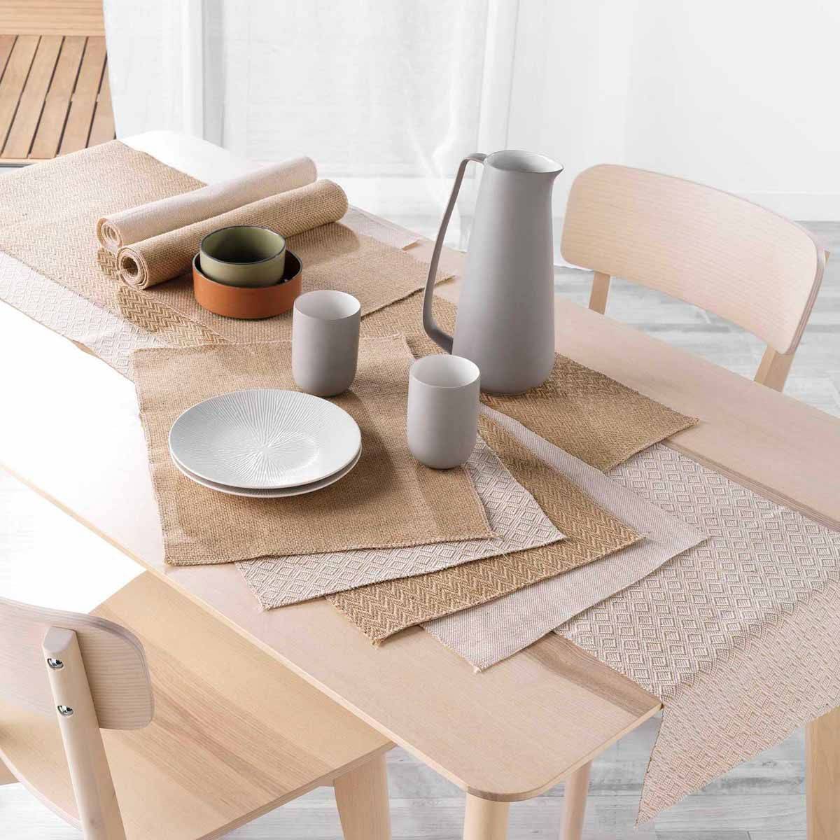 Chemin de Table en Jute "Danity" 35x140cm Beige - Image 3