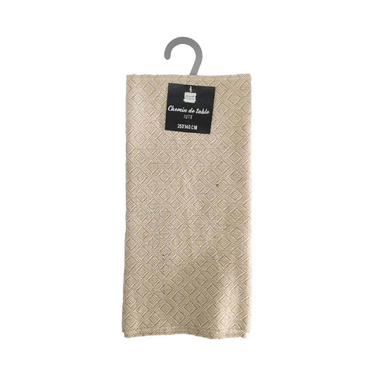 Chemin de Table en Jute "Danity" 35x140cm Beige - Image 4