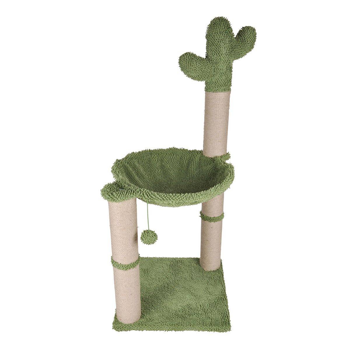 Love Story - Arbre à Chat Cactus "Jouet & Hamac" 96cm Vert