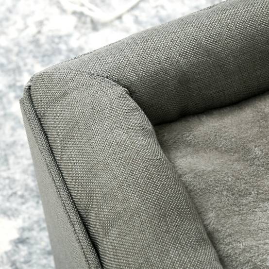Niche maison MDF 2 niveaux pour chat espace repos observation coussin 36cm Gris - ComfortXL Outdoor Living - Image 10
