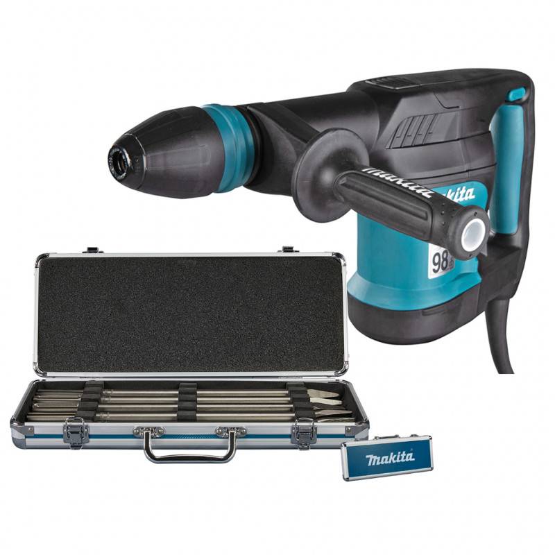MAKITA Pack Burineur SDS-Max 1100W HM0870C + Coffret 5 Outils Burinage SDS-MAX D-42472 - Image 1