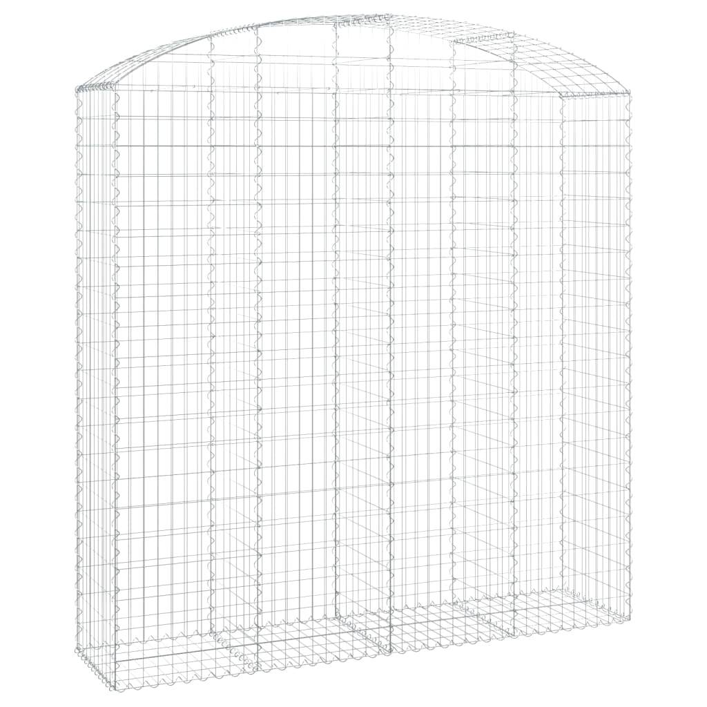 Vidaxl - Panier de gabions arqué 200x50x200/220 cm Fer galvanisé vidaXL 153480 - Image 2