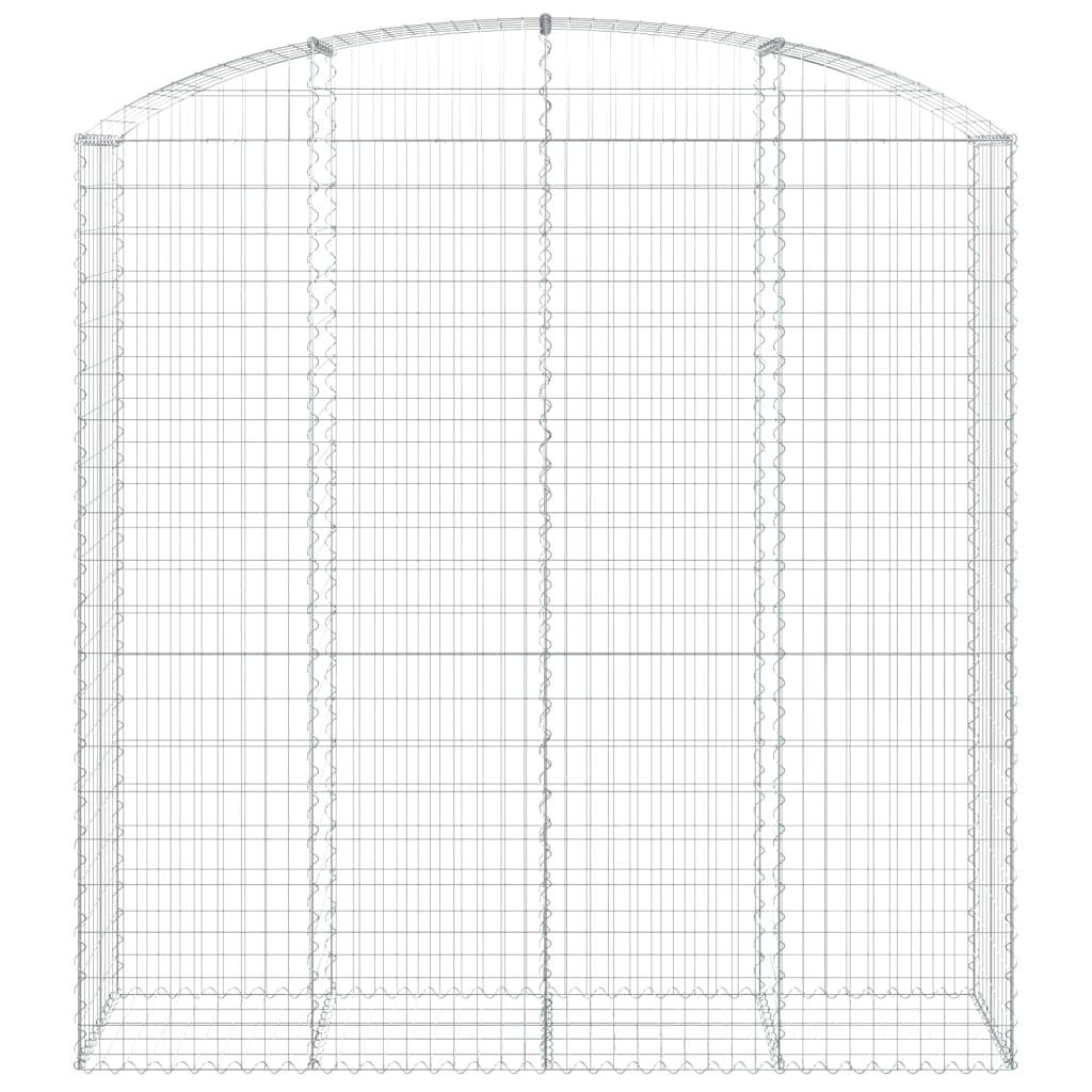 Vidaxl - Panier de gabions arqué 200x50x200/220 cm Fer galvanisé vidaXL 153480 - Image 4