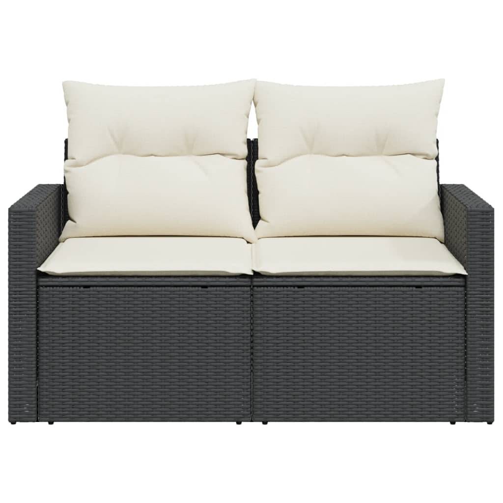ComfortXL - Canapé Extérieur 2 Places Résine Tressée Noire avec Tablette Latérale Rabattable Intégrée – ComfortXL Outdoor Living - Image 5