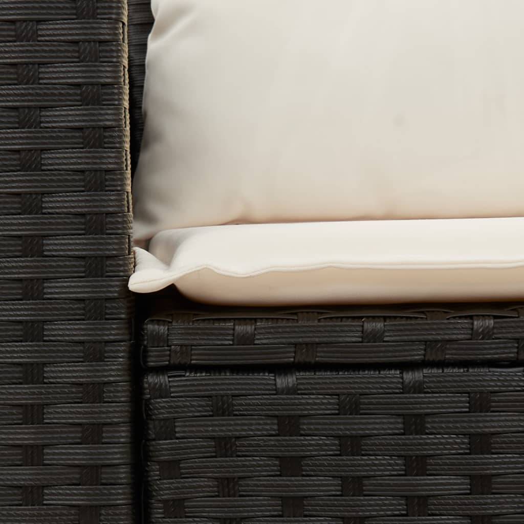 ComfortXL - Canapé Extérieur 2 Places Résine Tressée Noire avec Tablette Latérale Rabattable Intégrée – ComfortXL Outdoor Living - Image 9