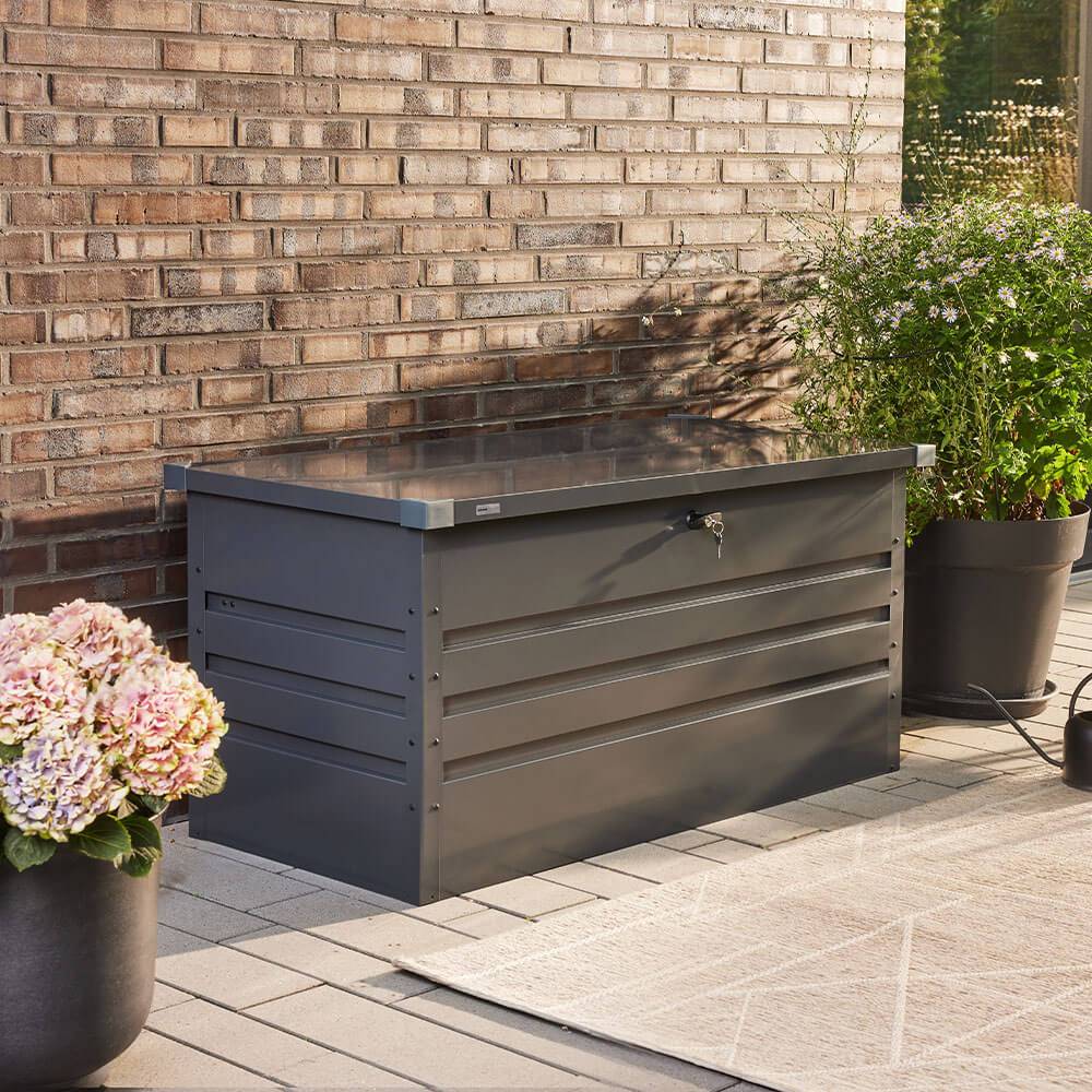 Home Deluxe - Coffre de rangement en métal HOME DELUXE MEGABOX XXL - 158 x 64 cm 600l anthracite - Image 3