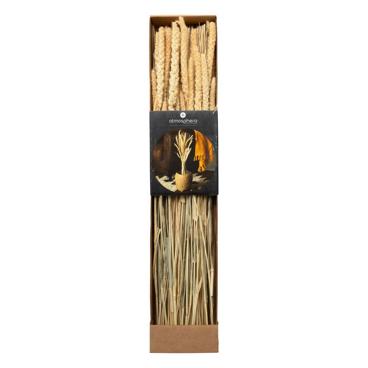 Atmosphera - Bouquet fleurs séchées boîte kraft H60cm - Atmosphera Créateur d'intérieur - Image 3