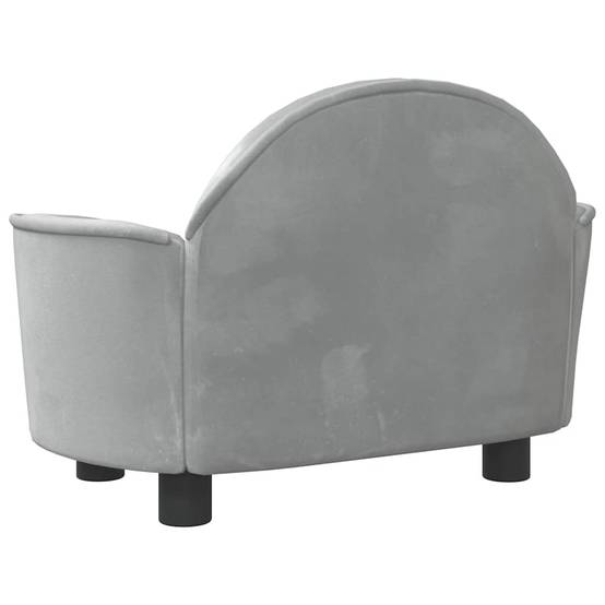 PANGIVO - Lit pour chien velours et bois gris clair 66 x 40 x 45 cm - PANGIVO - Image 5