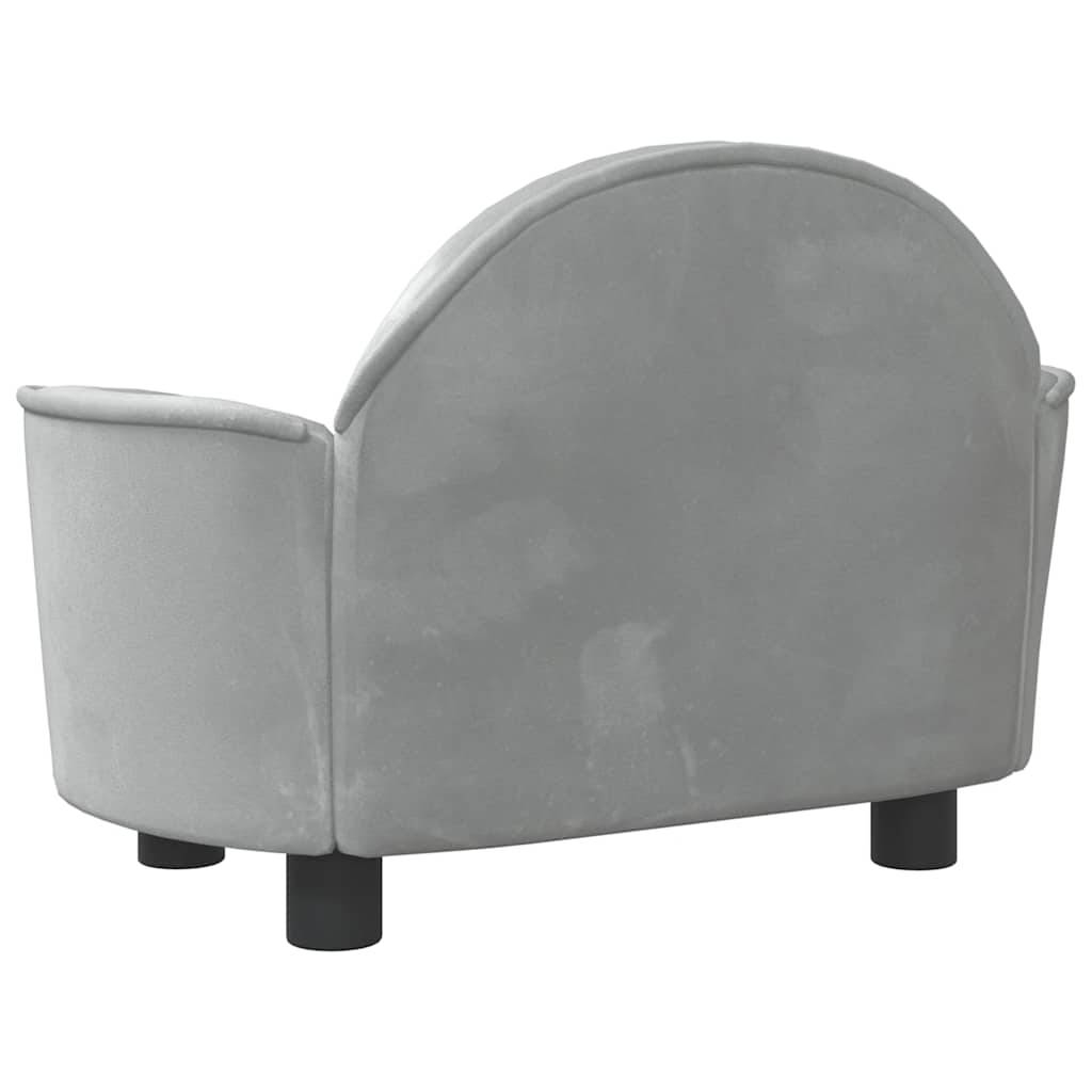 PANGIVO - Lit pour chien velours et bois gris clair 66 x 40 x 45 cm - PANGIVO - Image 5