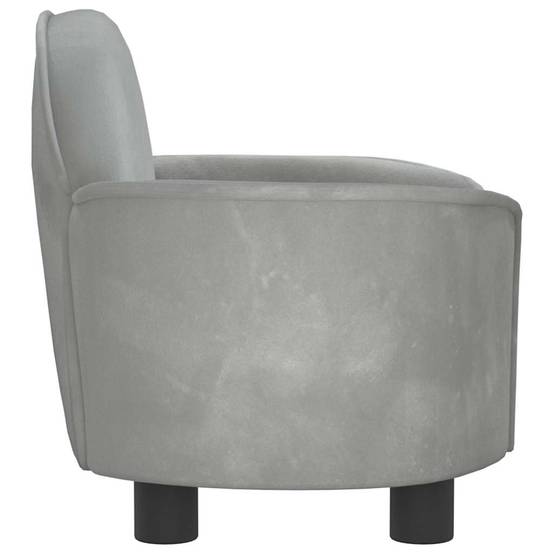 PANGIVO - Lit pour chien velours et bois gris clair 66 x 40 x 45 cm - PANGIVO - Image 4